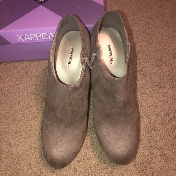 XAPPEAL Taupe Suede Booties - Picture 2 of 3